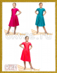 KORRI Р 35-051 - Рейтинговое платье, короткий рукав, юбка двойное солнце - KORRI Р 35-051 - Рейтинговое платье, короткий рукав, юбка двойное солнце