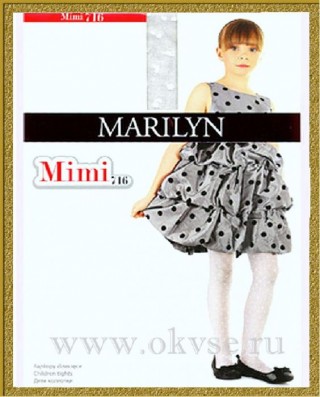 MARILYN MIMI 716 фантазийные детские колготки из микротюля с узором.