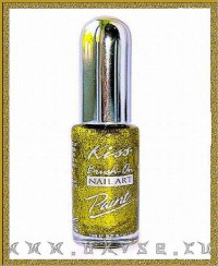 Kiss Краска для дизайна ногтей Золотая 7,5мл. Nail Paint Gold Glitter PA11