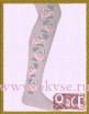 Paperotto 6-11 W8C D  хлопковые колготки для девочек 6-11 лет с цветочным узором с люрексом. - W8CP.jpg