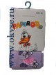 Paperotto 6-11 W8C D  хлопковые колготки для девочек 6-11 лет с цветочным узором с люрексом. - W8C D!P.jpg