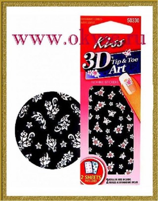 Kiss Набор стикеров для ногтей 2-х сторонний "Изысканность" 3D Sticker Art KNA03