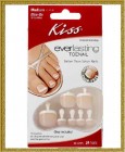 Kiss Everlasting French Toe Nail - Набор накладных ногтей для педикюра с клеем "Ультра стойкий французский педикюр" EFT01