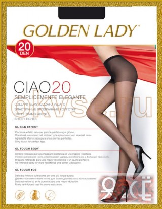 GOLDEN LADY CIAO 20 - Тонкие шелковистые женские колготки с лайкрой, 20 ден