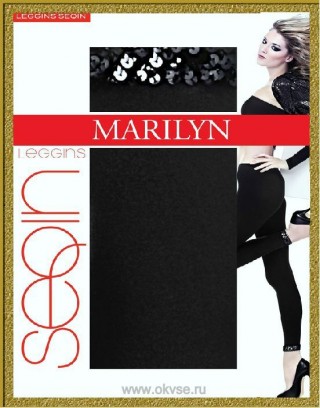 Marilyn SEQIN LEGGINSY - SEQIN LEGGINSY бесшовные женские шелковистые леггинсы украшенные пайетками.