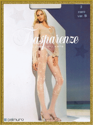 Trasparenze — Fashion PALINURO фантазийные женские колготки сетка на основе с имитацией леггинсов-капри в мелкий цветочек