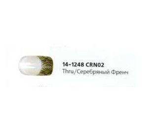 Набор накладных ногтей с клеем Flawless Crystal 24 Nail Kit CRN02 Thru <Серебряный френч>
