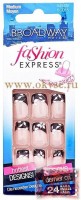 Kiss Broadway Набор накладных ногтей без клея, средней длины Гламур 24шт  Fashion Express Nails BCD15 - 14-1068P7t.jpg