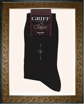 GRIFF NORSOX A3 - GRIFF носки мужские с широкой резинкой цветочный узор - 10 пар