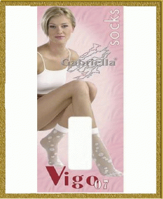 GABRIELLA VIGO 07 - VIGO 07  фантазийные носки с узором "сложные кружочки".