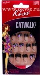 Kiss Набор накладных ногтей с клеем, средней длины Яркая вспышка 24шт  Kiss Catwalk Nail Kit KOR10 - 14-1067P.jpg
