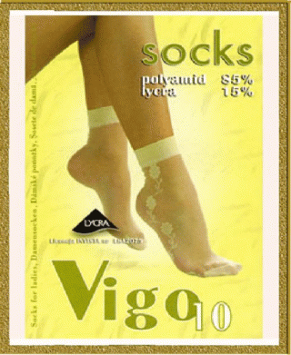 GABRIELLA VIGO 10 -  VIGO 10 фантазийные женские носки с боковым цветным узором