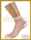 GRIFF D4O2 Classic - носки женские укороченные из хлопка, эффект "меланж", рисунок " горизонтальная полоска"