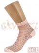 GRIFF D4O2 Classic - носки женские укороченные из хлопка, эффект &quot;меланж&quot;, рисунок &quot; горизонтальная полоска&quot; - Griff D4O2-albicocca