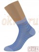 GRIFF D4O2 Classic - носки женские укороченные из хлопка, эффект &quot;меланж&quot;, рисунок &quot; горизонтальная полоска&quot; - Griff D4O2-jeans