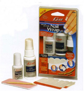 Набор для ремонта и укрепления ногтей с шелком Profesional Brush-on-Gel Nail Wrap Kit. BK 130