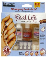 Broadway Гелевый набор <<Глянцевые ногти>> Real Life Brush - On Gel Nail Kit BGLK01