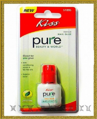 Kiss Клей для ногтей с маслами жожоба и чайного дерева 5мл.Pure Repair Nail Glue BK180  