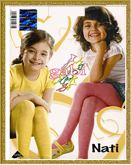 Фантазийные детские колготки GABRIELLA NATI 40 - детские колготки с просветным рисунком