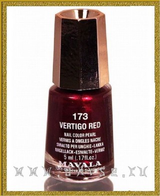 Mavalia Vertigo Red - Лак для ногтей Тон 173 Мерцающий бордовый, 5 мл 9091173