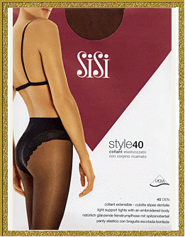 SISI STYLE 40 - SISI классические женские колготки с ажурными трусиками