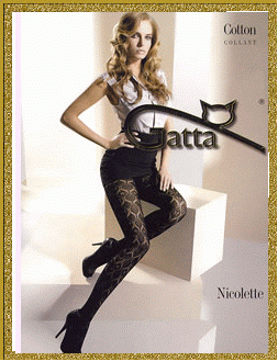 Фантазийные колготки с хлопком GATTA NICOLETTE 09 - GATTA колготки с узором  