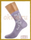GRIFF D265 - Плотные женские носки с рисуноком "виноград", из хлопка с эластаном
