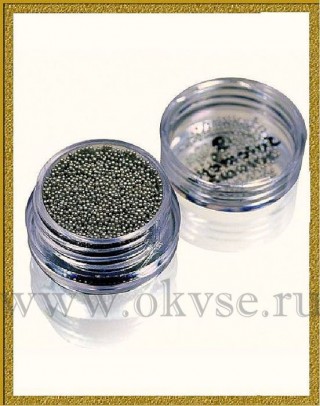 Solomeya Бульонки для дизайна.Серебристый стеклярус Grey Glass (case) 2934