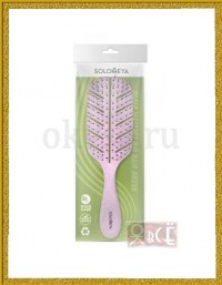 SOLOMEYA Scalp Massage Bio Hair Brush Light Pink - Массажная био-расческа для волос Светло-розовая