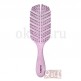 SOLOMEYA Scalp Massage Bio Hair Brush Light Pink - Массажная био-расческа для волос Светло-розовая - 14-2013