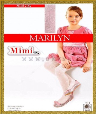 Marilyn MIMI 725 фантазийные детские колготки с эффектом сатинового блеска с цветочным узором.