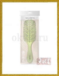 SOLOMEYA Scalp Massage Bio Hair Brush Green - Массажная био-расческа для волос Зеленая