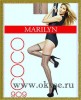 MARILYN COCO 909 Фантазийные чулки с эффектом тюля сбоку по ноге тканый узор цветочная гирлянда. - 909RP.jpg