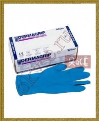 Dermagrip High Risk Examination Gloves - Перчатки медицинские смотровые латексные нестерильные неопудренные размер M, 25 пар/упак